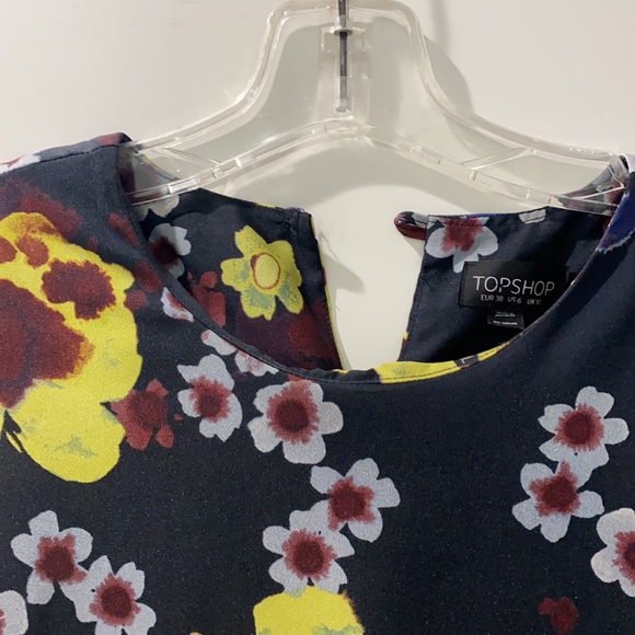 TOPSHOP Floral Shift Dress Womens US 6 Multicolor - Picture 2 of 3